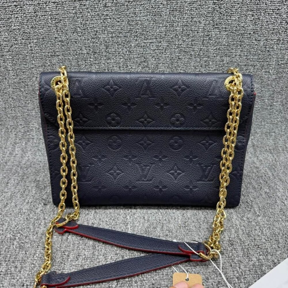 Louis Vuitton Vavin Navy Monogram Leather Shoulder Bag 1350-062825 - Picture 3 of 15